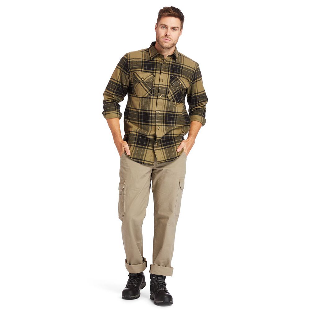 Camasi Timberland Barbati Masline Verzi - Pro® Woodfort Heavyweight Flannel Work - Romania - LTBXRJ0